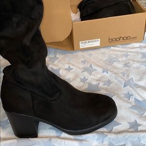 Black Chunky over the knee boot